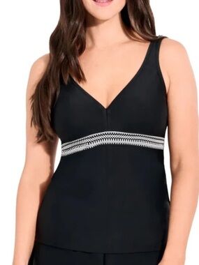 CHRISTINA - Women's Tankini Swim Top Black